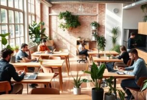 Trabalhando em cafés e coworkings