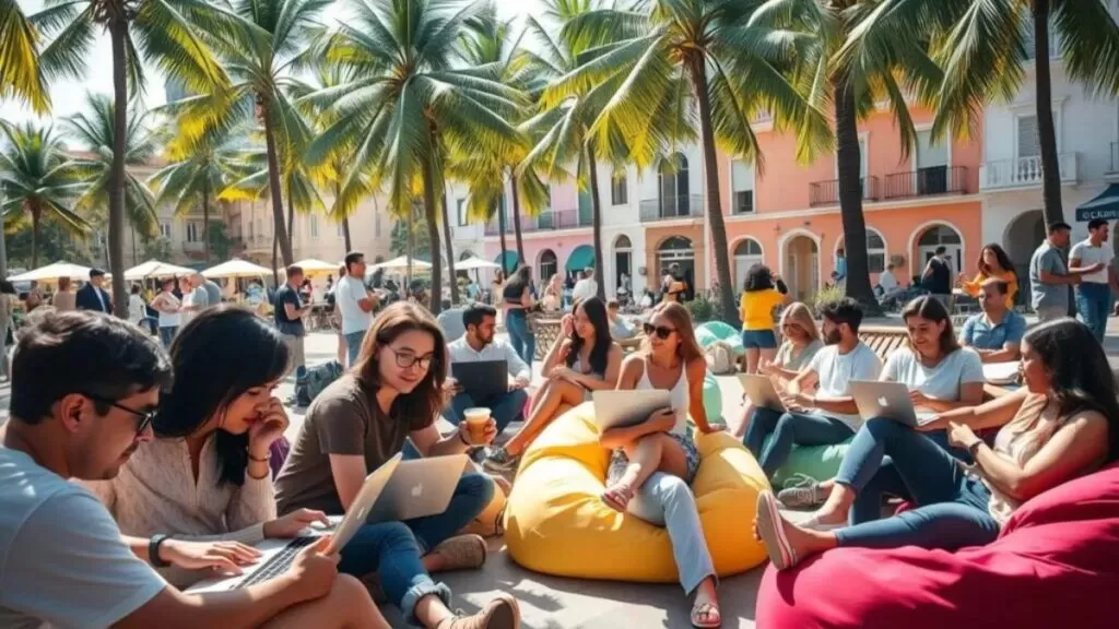comunidade de nômades digitais